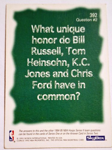 Boston Celtics NBA SkyBox 1995 LOGÓ Kosárlabdakártya