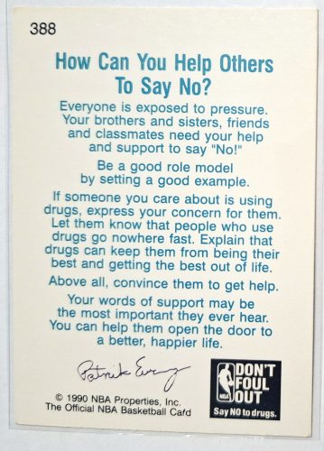 Patrick Ewing NBA Hoops Don't foul out Kosárlabdakártya 1990