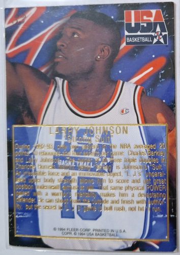 Larry Johnson NBA Flair Strong Suit USA Basketball Kosárlabdakártya 1994
