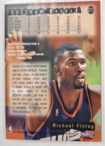 Michael Finley NBA Hoops Rookie Kosárlabdakártya 1996 