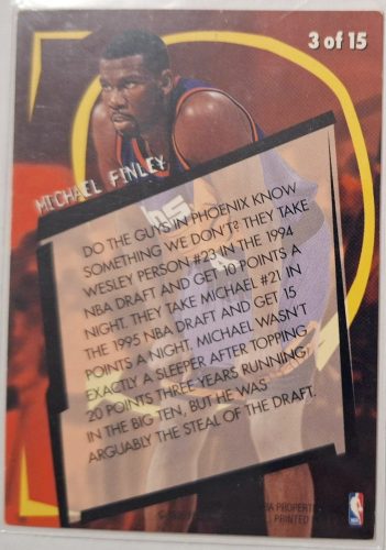 Michael Finley NBA Fleer Rookie Rewind Kosárlabdakártya 1996 