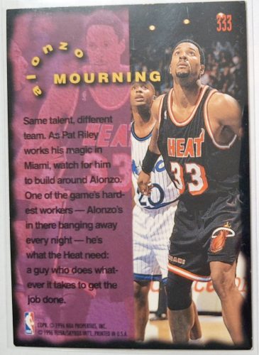 Alonzo Mourning NBA Firm Foundation Kosárlabdakártya 1995-1996 