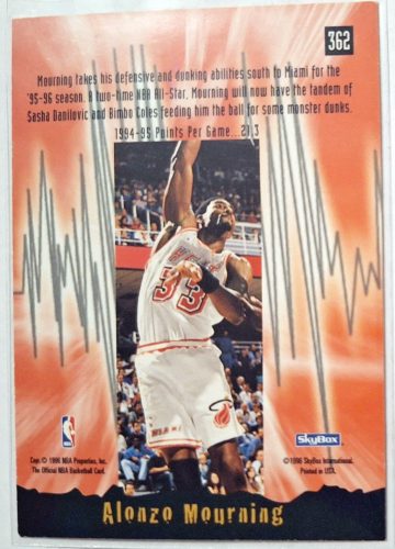 Alonzo Mourning NBA Hoops Earth Shakers Kosárlabdakártya 1996