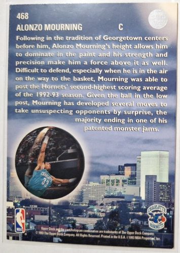 Alonzo Mourning NBA SkyLights Kosárlabdakártya 1993