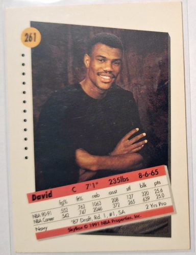 David Robinson SkyBox NBA Kosárlabdakártya 1991