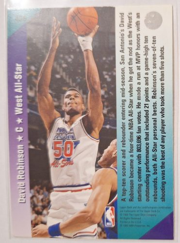 David Robinson Utah All-Star Weekend NBA Kosárlabdakártya 1993