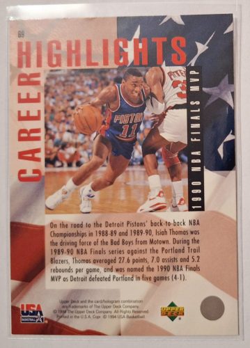 Isiah Thomas USA Basketball NBA Kosárlabdakártya 1994