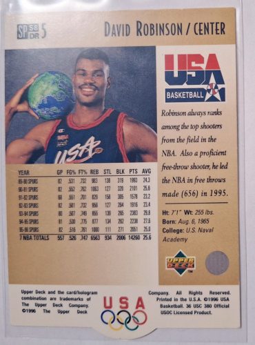 David Robinson Upper Deck NBA USA Basketball Kosárlabdakártya 1996-1997 (Career Stat.)