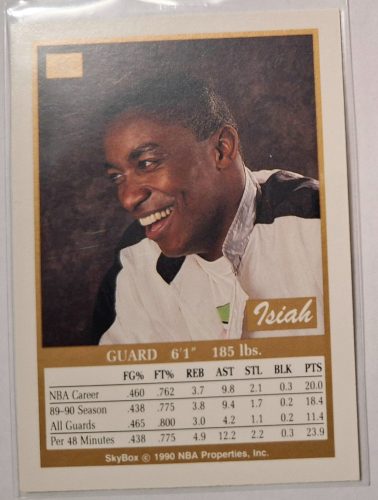 Isiah Thomas SkyBox NBA Kosárlabdakártya 1990