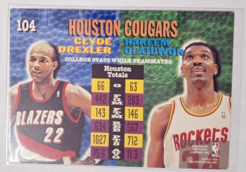 Hakeem Olajuwon / Clyde Drexler TSC College Teammates NBA Kosárlabdakártya 1994