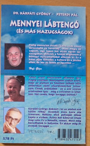 Mennyei Lábtengó könyv (Dr. Kárpáti György , Peterdi Pál) Kárpáti és Faragó aláírásával