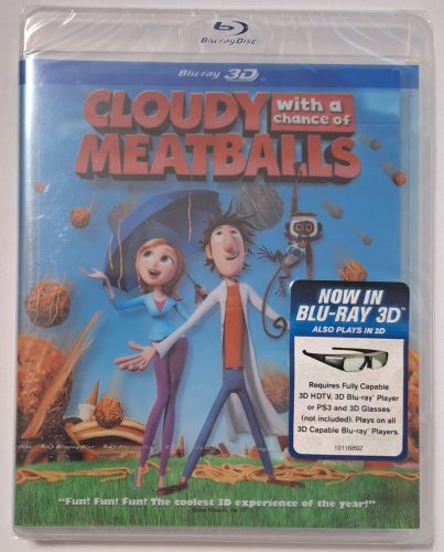 Cloudy Meatballs (Derült égből fasírt) 3D Blue Ray lemez, bontatlan