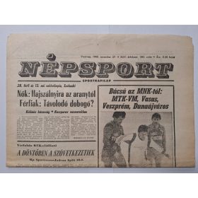   Népsport újság 1988.November 27. Címlapon : Kaszparov, Berger, Kesjár