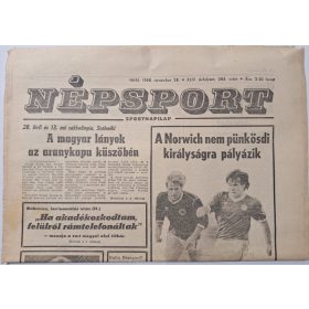   Népsport újság 1988.November 28. Címlapon : Norwich, Roy Houghton, Sakkolimpia Szaloniki