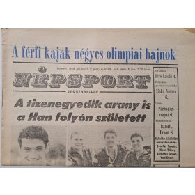   Népsport újság 1988.Október 1. Címlapon: Gyulay Zsolt,Darnyi Tamás,Martinek János kajakos