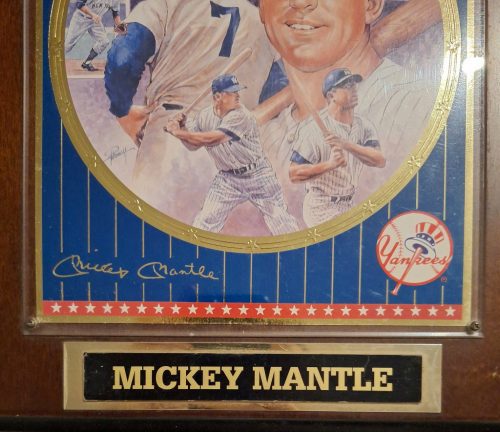Sports Impressions : MLB Superstar Mickey Mantle New York Yankees falidísz, plakett, sorszámozott 1994