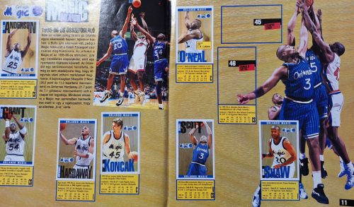NBA Kosárladba Panini Matricás album 1996-1997