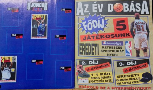 NBA Kosárladba Panini Matricás album 1996-1997