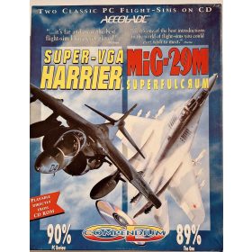   Two Classic PC Flight sims Super-Vga Harrier / Mig-29M (Accolade/Domark) PC játék 386-os gépekre 1993