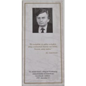   Dr. Antall József ravatalánál tett látogatására, emléklap 1993