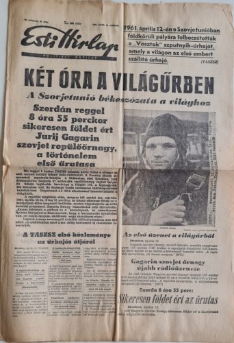 Esti Hírlap VI/86. szám, 1961 április. Címlapon Jurij Gagarin