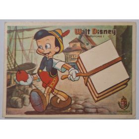   Walt Disney Pinokkió képeslap-levelezőlap (1930-as évek) Hunnia film kiadása