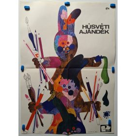   Piért Papír-Írószer Értékesítő Vállalat plakát Húsvéti Ajándék (Heinzelmann jelzéssel) 1972