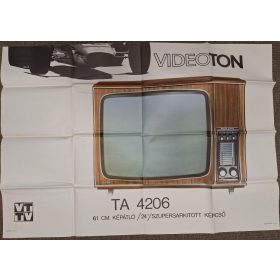   Videoton Televízió reklámplakát TA 4206 - 61 cm (VTTV) 1971