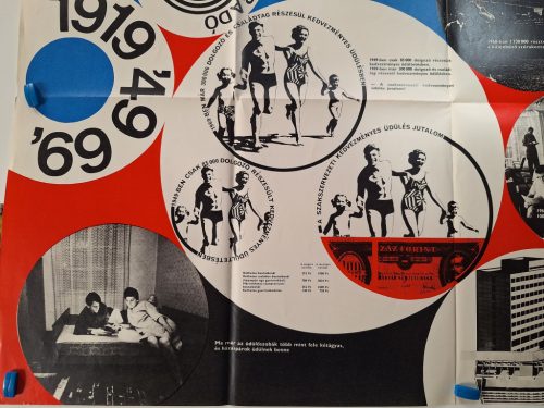 Húszéves a Szakszervezeti Kedvezményes Üdültetés propaganda plakát (1949-1969)