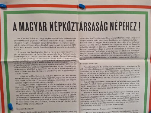 Kádár kor propaganda plakát : Ma 25 éves kezdődött a fasizmus alóli felszabadulás...Hazafia Népfront plakát 1969
