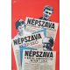 Népszava folyóirat propaganda plakát, FILO jelzéssel, 1974