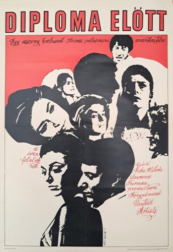 Diploma előtt filmplakát, A1-es méret, Máté András jelzéssel, 1971
