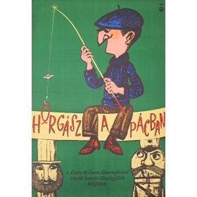   Horgász a pácban (felújítás) filmplakát, A2-es méret, B.S jelzéssel,1967