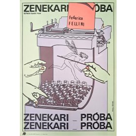   Fellini: Zenekari próba, filmplakát, A2-es méret, Bányai jelzéssel