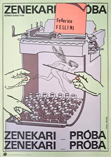 Fellini: Zenekari próba, filmplakát, A2-es méret, Bányai jelzéssel