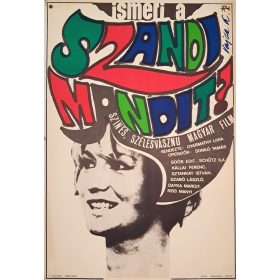   Ismeri a Szandi Mandit? Moziplakát, A2-es méretben, Vajda jelzéssel, 1969