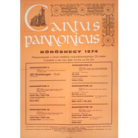 Cantus Pannonicus, Kőröshegy, hangverseny plakát, 1974