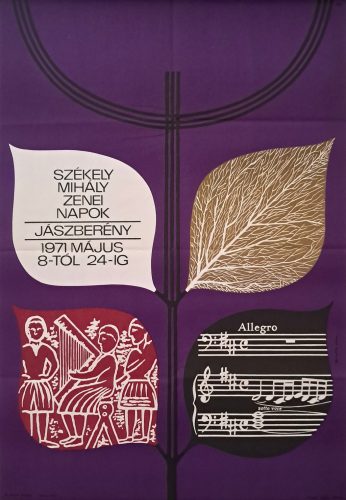 Székely Mihály zenei napok plakát, 1971