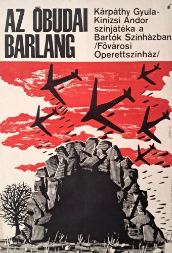 Az óbudai barlang (Kárpáthy Gyula, Kinizsi Andor, Bartók - Operett színházban) Kemény György plakátja