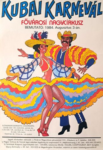 Kubai Karnevál Fővárosi Nagycirkusz plakát, 1984