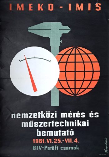 Nemzetközi Mérés és Műszertechnikai bemutató plakát (BIV. Petőfi Cs.) 1961