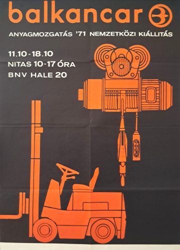 Balkancar, Anyagmozgatás Nemzetközi Kiállítás plakát, 1971