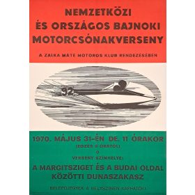   Nemzetközi és országos bajnoki motorcsónak verseny, Zalka motoros klub, Margitsziget, 1970