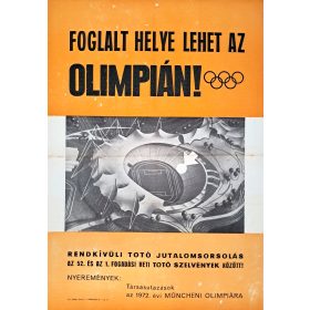   Foglalt helye lehet az olimpián, Totó jutalomsorsolás, müncheni olimpia, 1972