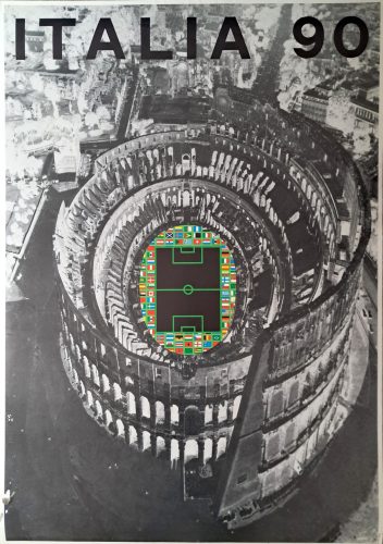 Italia 90' Labdarúgó Világbajnokság reklámplakátjai, 5 db. Butti jelzéssel, 1990