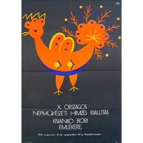   X. Országos Népművészeti hímzés kiállítás plakát, Kisjankó Bori emlékére, 1972