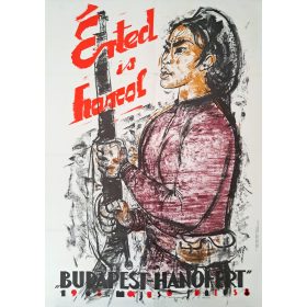   Érted is harcol! Budapest Hanoi-ért politikai plakát, 1968