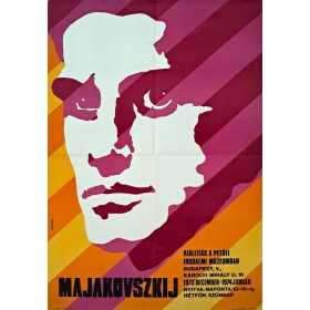   Majakovszkij kiállítás a Petőfi múzeumban plakát, Haynal jelzéssel, 1973