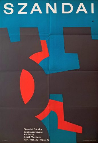 Szandai Sándor szobrászművész kiállítása plakát, 1974