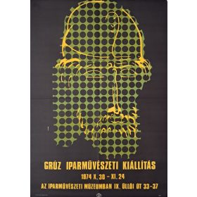   Grúz iparművészeti kiállítás plakát,Haynal jelzéssel,1974